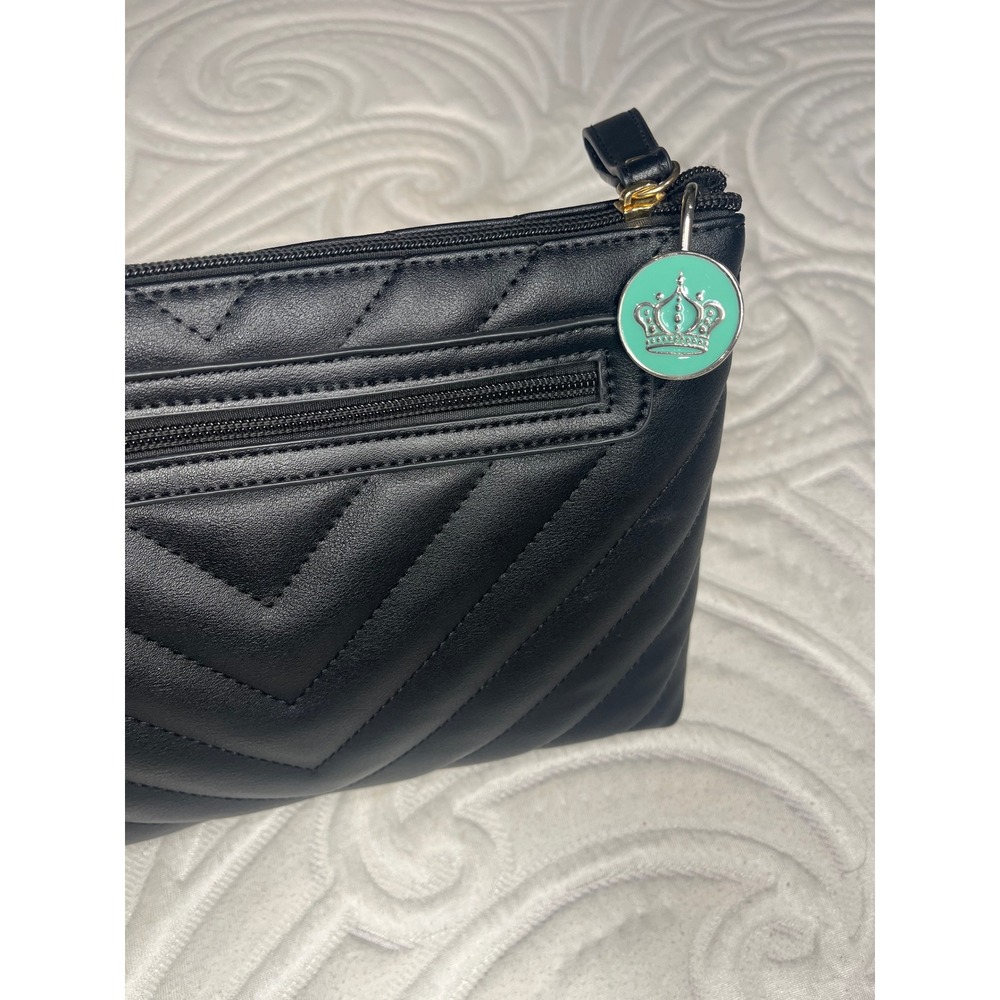 Premier‎ Designs Teal Enamel Crown Logo Key Finder Silver Tone Keychain